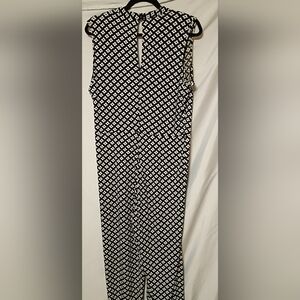 Studio One Black and White Geometric Jumpsuit Business Casual